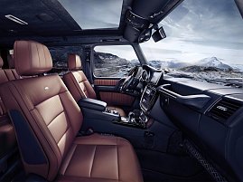 Mercedes-Benz G-Klasse 2015, Interieur: designo Nappaleder hellbraun (Foto: Daimler AG)