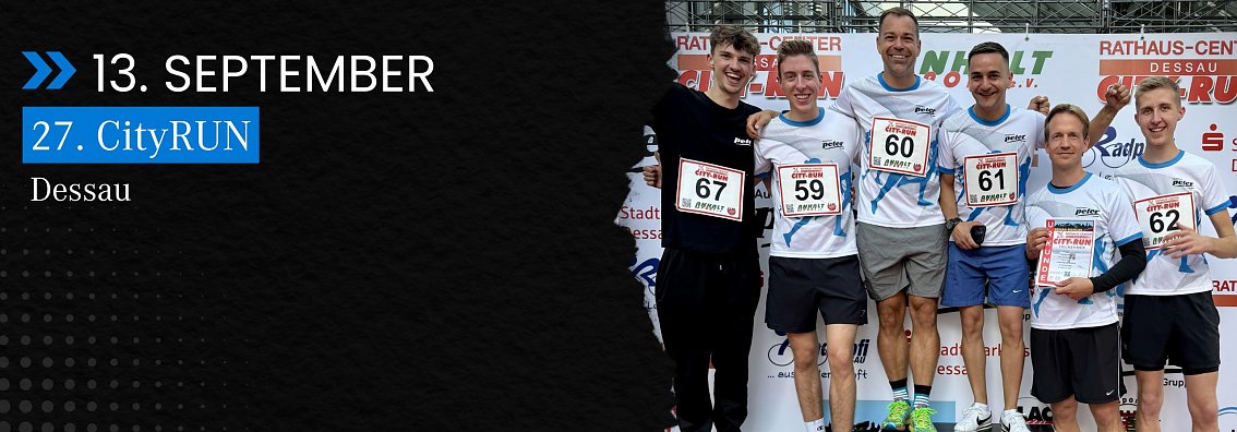 5 Mitarbeiter der Authaus Peter Gruppe, die beim CityRUN angetreten sind. 