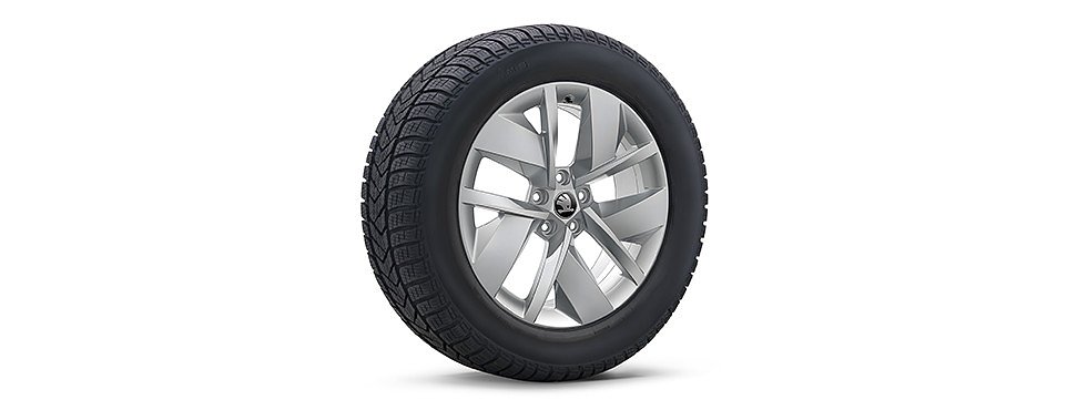 Atik, in Silber oder Schwarz (Foto: Skoda Auto Deutschland GmbH) Winterkomplettrad mit Felge Atik, in Silber