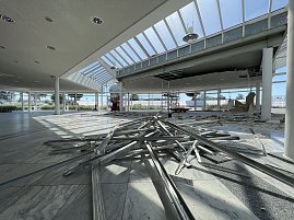 Entwicklung auf der Baustelle des neuen Mercedes-Benz-Centers in Nordhausen 