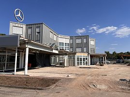 Entwicklung auf der Baustelle des neuen Mercedes-Benz-Centers in Nordhausen  (Foto: Depping/Autohaus Peter GmbH)