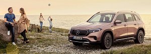 Mercedes-EQ, EQB, 2021; Electric Art Line, Farbe roségold; EQB 350 4MATIC (Stromverbrauch kombiniert: 16,2 kWh/100 km; CO2-Emissionen kombiniert: 0 g/km)