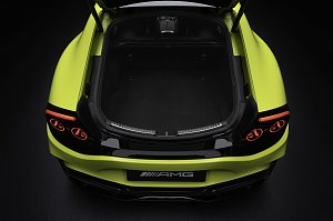 Der Kofferraum des neuen Mercedes-AMG GT 4-Türer Coupés.