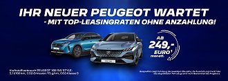 Ihr neuer Peugeot wartet – mit Top-Leasingraten ohne Anzahlung. (Autohaus Peter Gruppe)