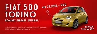 Fiat 500 Torino � Kompakt. Elegant. Effizient.