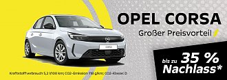 Gro&szlig;er Preisvorteil: Opel Corsa bis zu 35 % Nachlass*