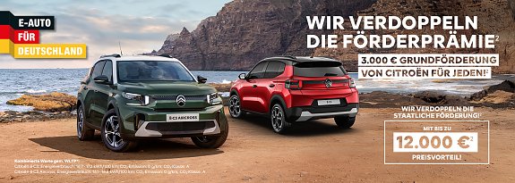 Die Preisrevolution � Citro&euml;n verdoppelt die F&ouml;rderpr&auml;mie&sup2; (CITRO&Euml;N DEUTSCHLAND GmbH)