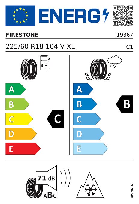 Reifenlabel - FIRESTONE WINTERHAWK 4